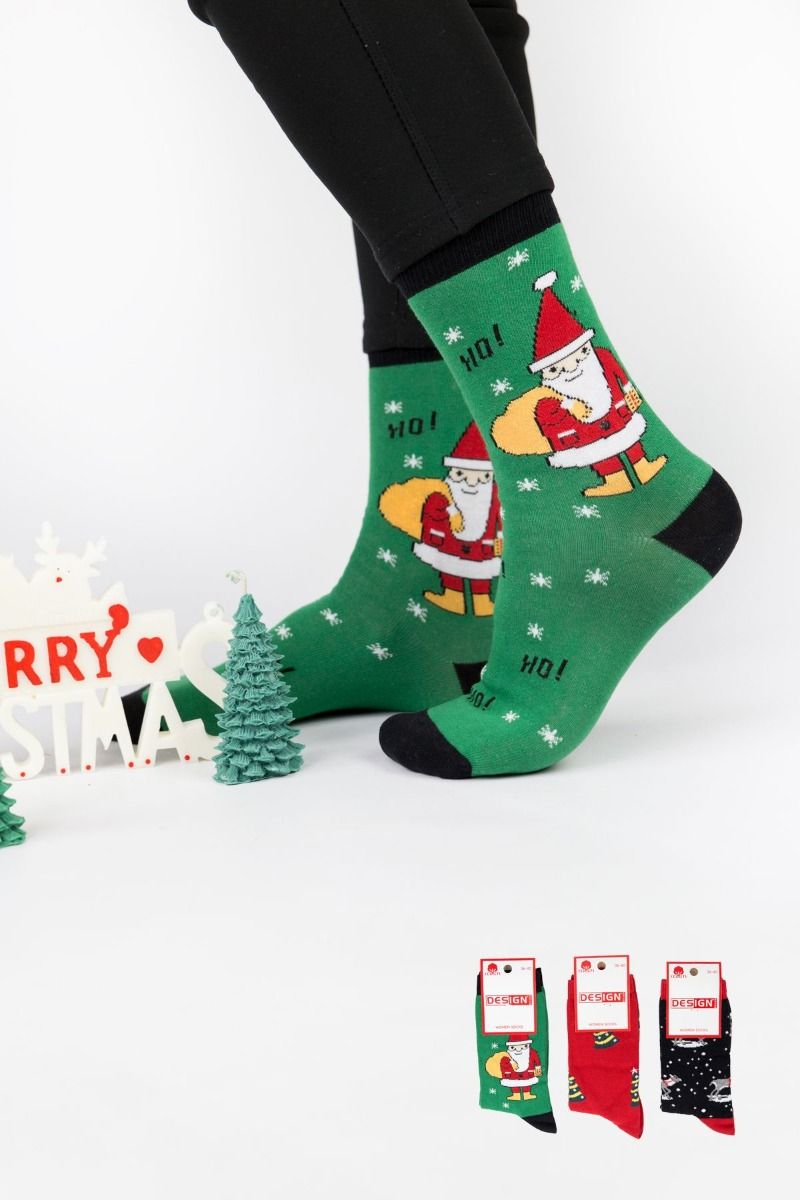Γυναικείες fashion κάλτσες  Design NOEL C 3 ζευγάρια