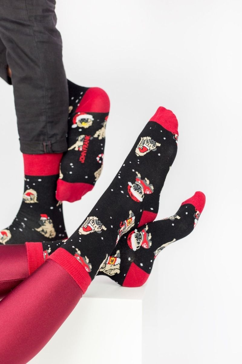 Ανδρικές Fashion κάλτσες "John Frank" PUG - Christmas Edition
