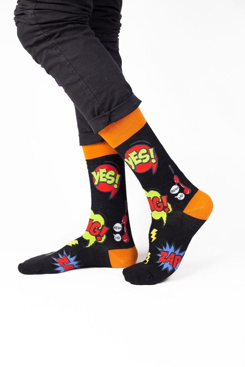 Ανδρικές Fashion Κάλτσες SOMA POP ART II 4 Ζευγάρια Βαμβακερές