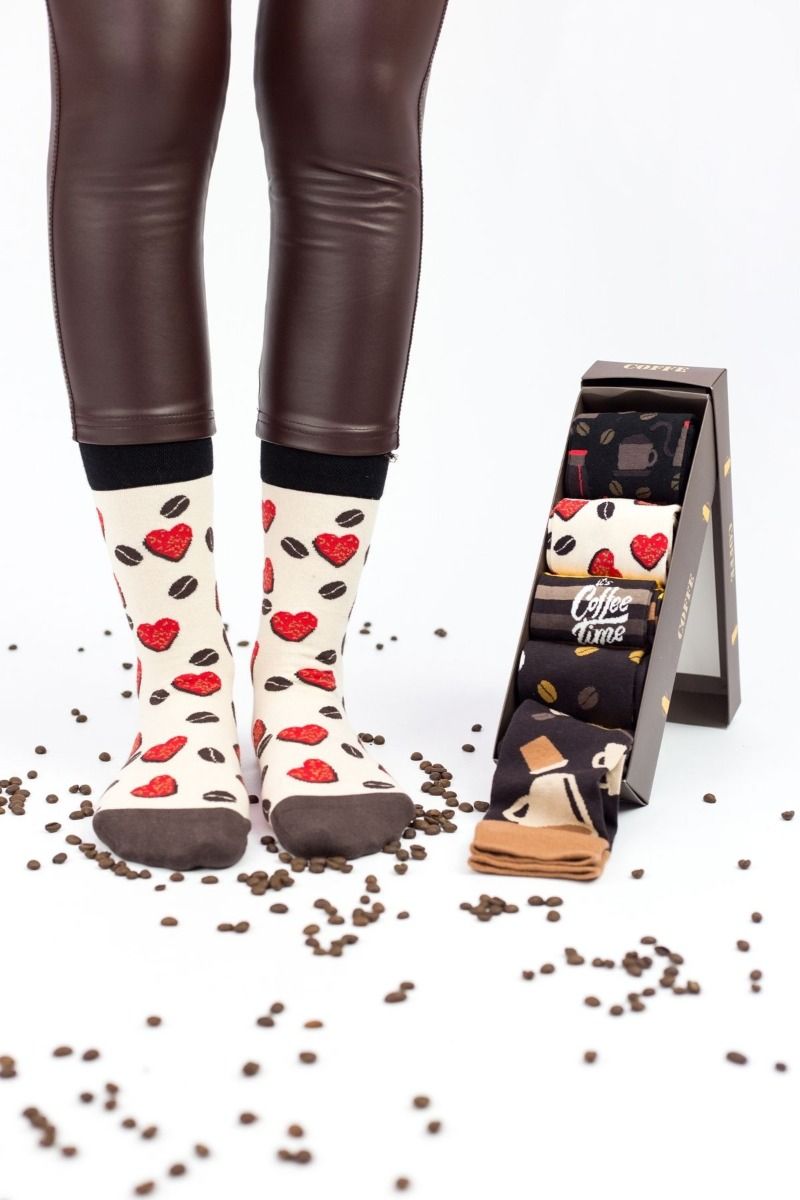 Ανδρικές Fashion Κάλτσες Soma Socks COFFEE 5 Ζευγάρια