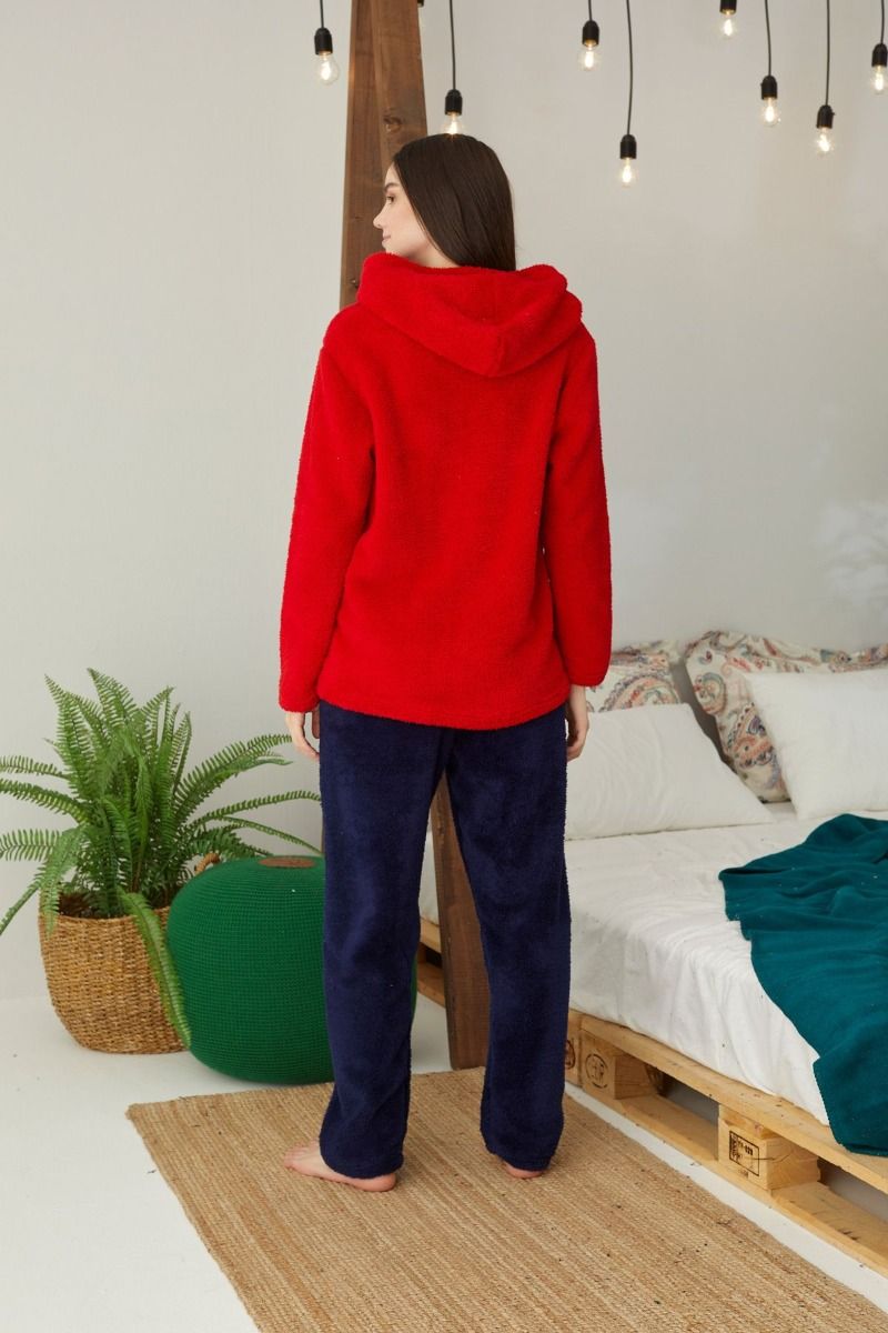 Γυναικεία Πιτζάμα Fleece siyah inci HO HO HO