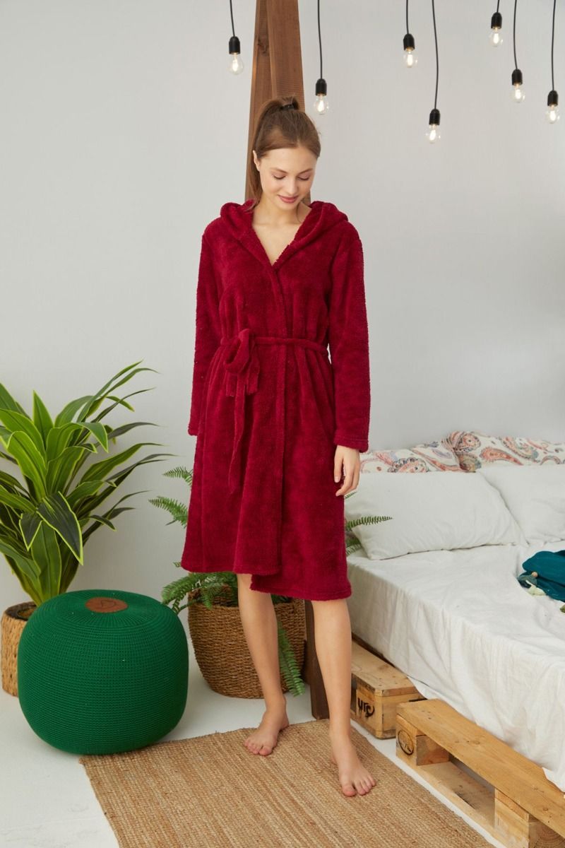 Ρόμπα Fleece Μαμά και Κόρη "siyah inci" LET IT SNOW