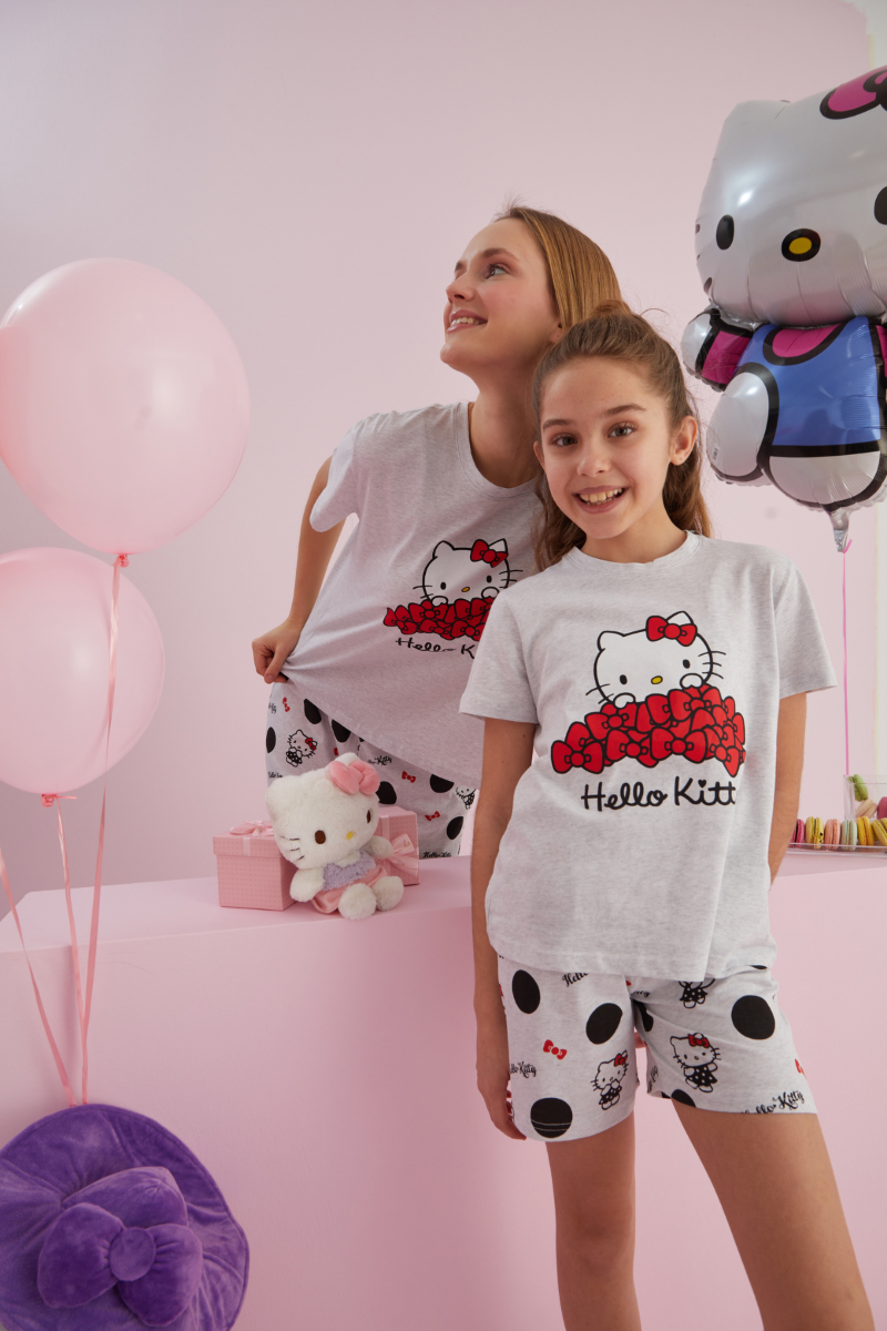 Πιτζάμα Σορτσάκι Μαμά και Κόρη "Hello Kitty" CARMEN