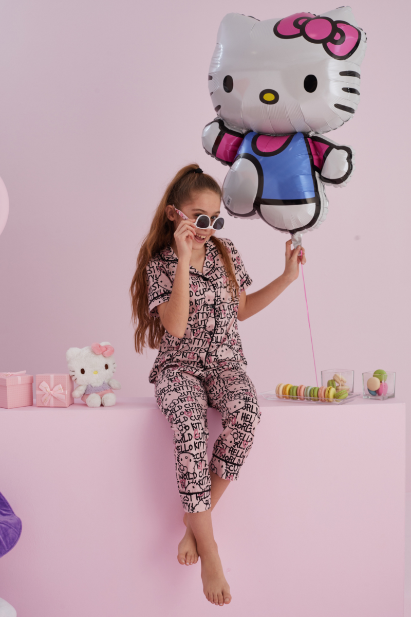 Πιτζάμα Μαμά και Κόρη "Hello Kitty" PINKY