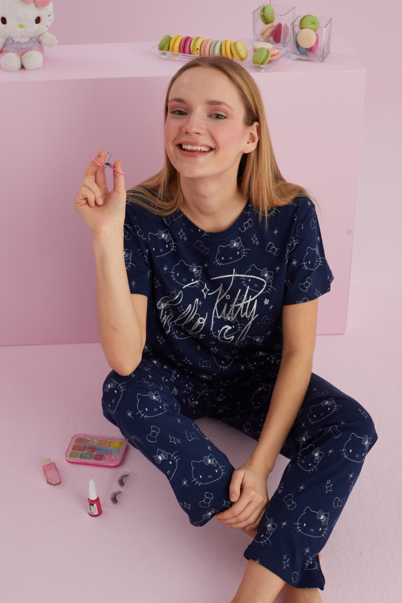 Πιτζάμα Μαμά και Κόρη "Hello Kitty" SHINY KITTY
