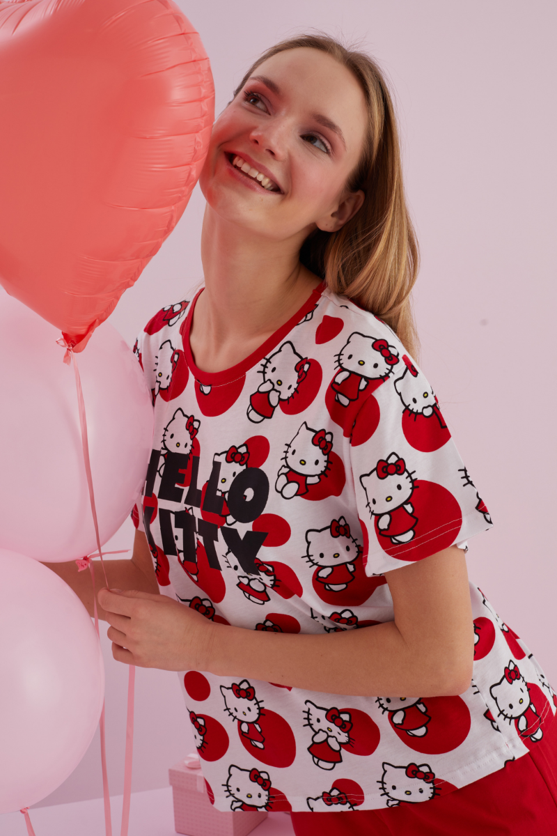 Πιτζάμα Σορτσάκι Μαμά και Κόρη "Hello Kitty" EMMA