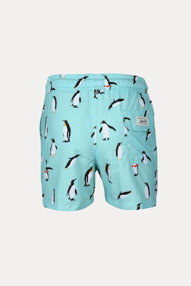 Παιδικό αγορίστικο μαγιό σορτσάκι με κορδόνι γαλάζιο πιγκουίνος