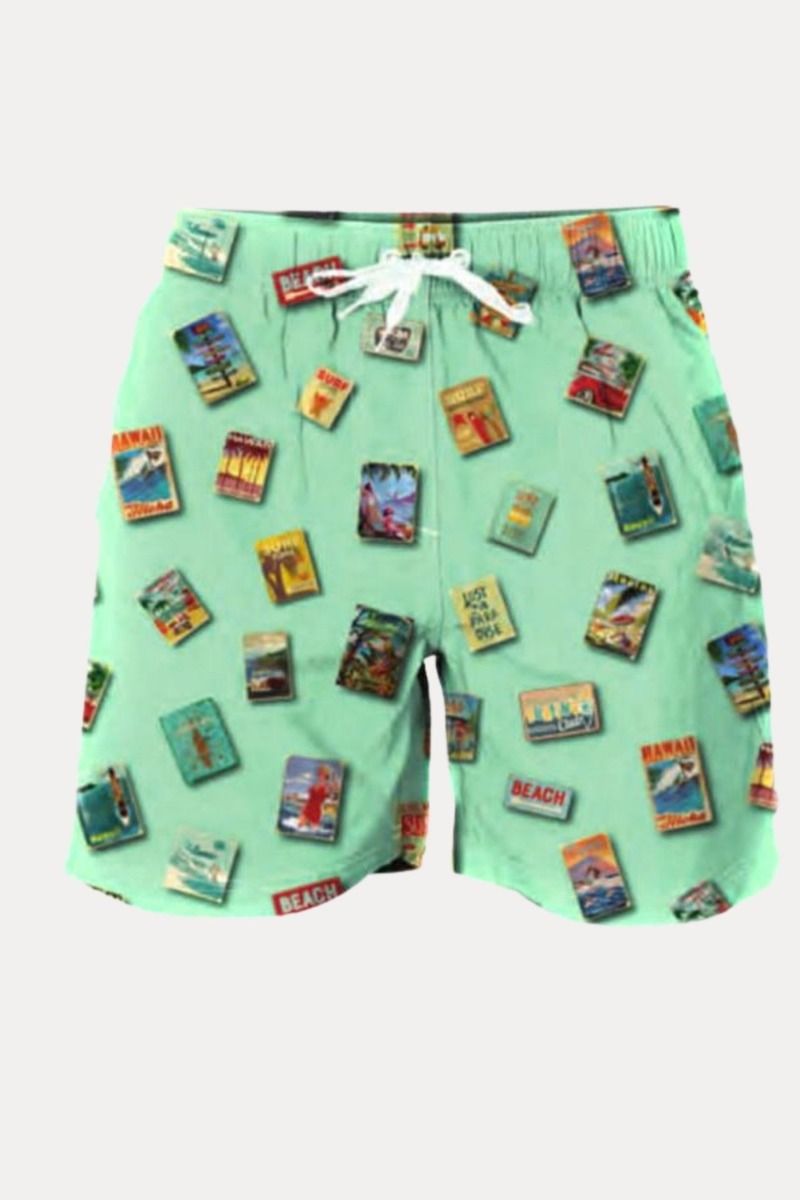 Ανδρικό Μαγιό John Frank POSTERS GREEN