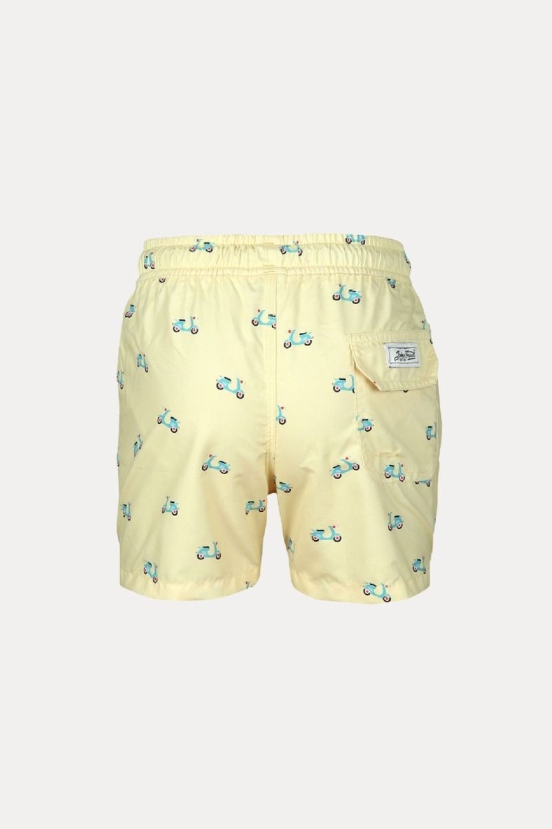 Παιδικό αγορίστικο μαγιό σορτσάκι με κορδόνι απαλό κίτρινο βέσπα