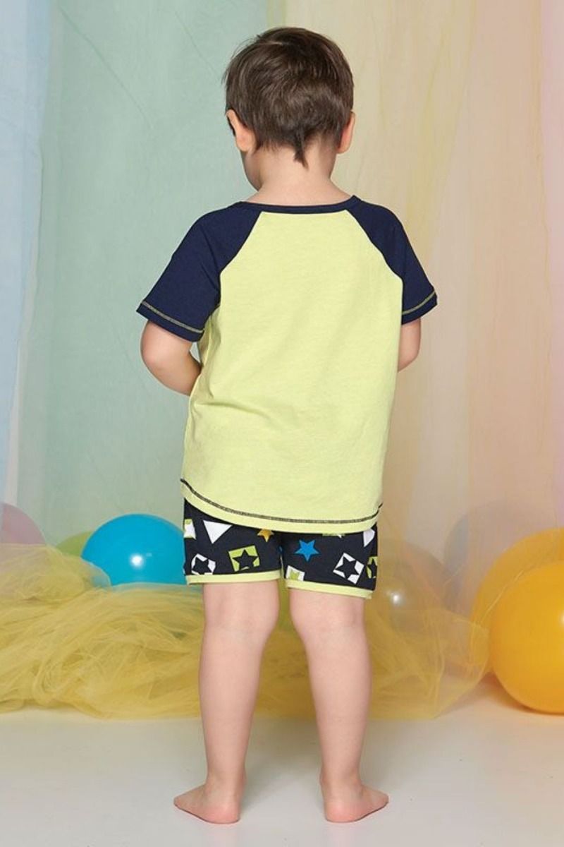 Καλοκαιρινή αγορίστικη παιδική πιτζάμα με δεινόσαυρο και αστέρια
