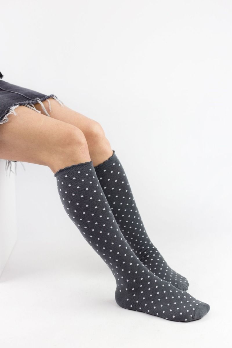 Γυναικείες Κάλτσες Knee-High Bony DOTS GREY