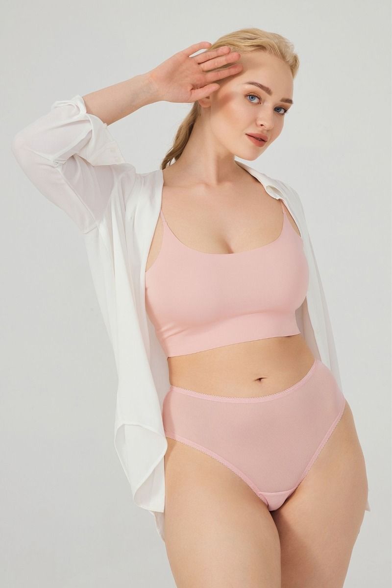 Γυναικείο Laser Cut Brazilian - Plus Size CottonHill NIA PINK