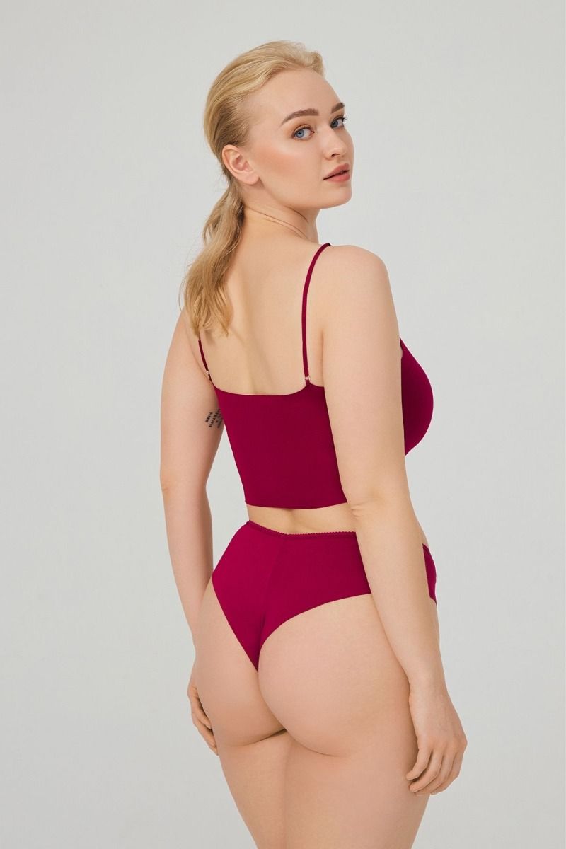 Γυναικείο Laser Cut Brazilian - Plus Size CottonHill YOLANDA BORDEAUX
