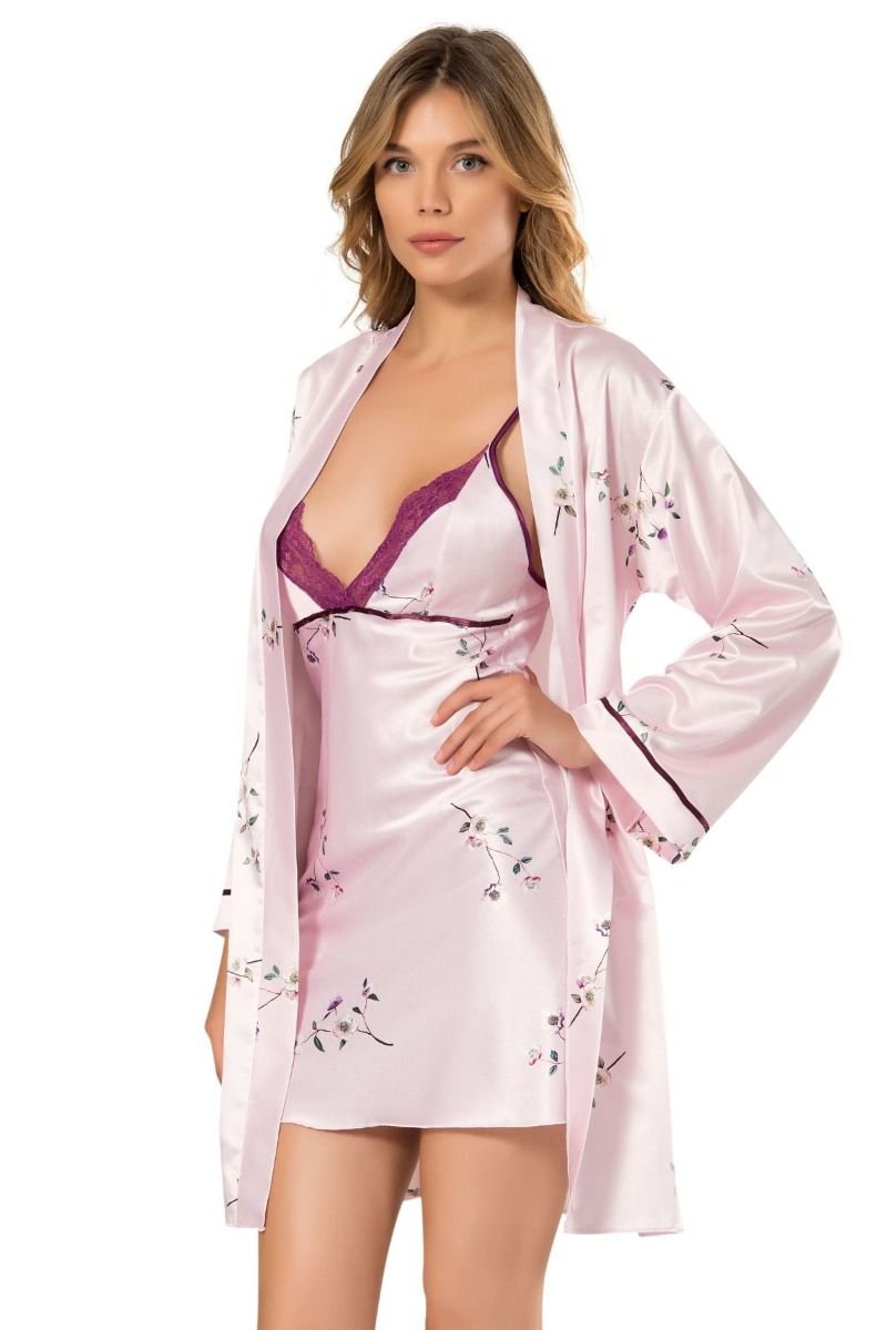 Σετ Νυχτικό Με Ρόμπα Moongirl YVONNE