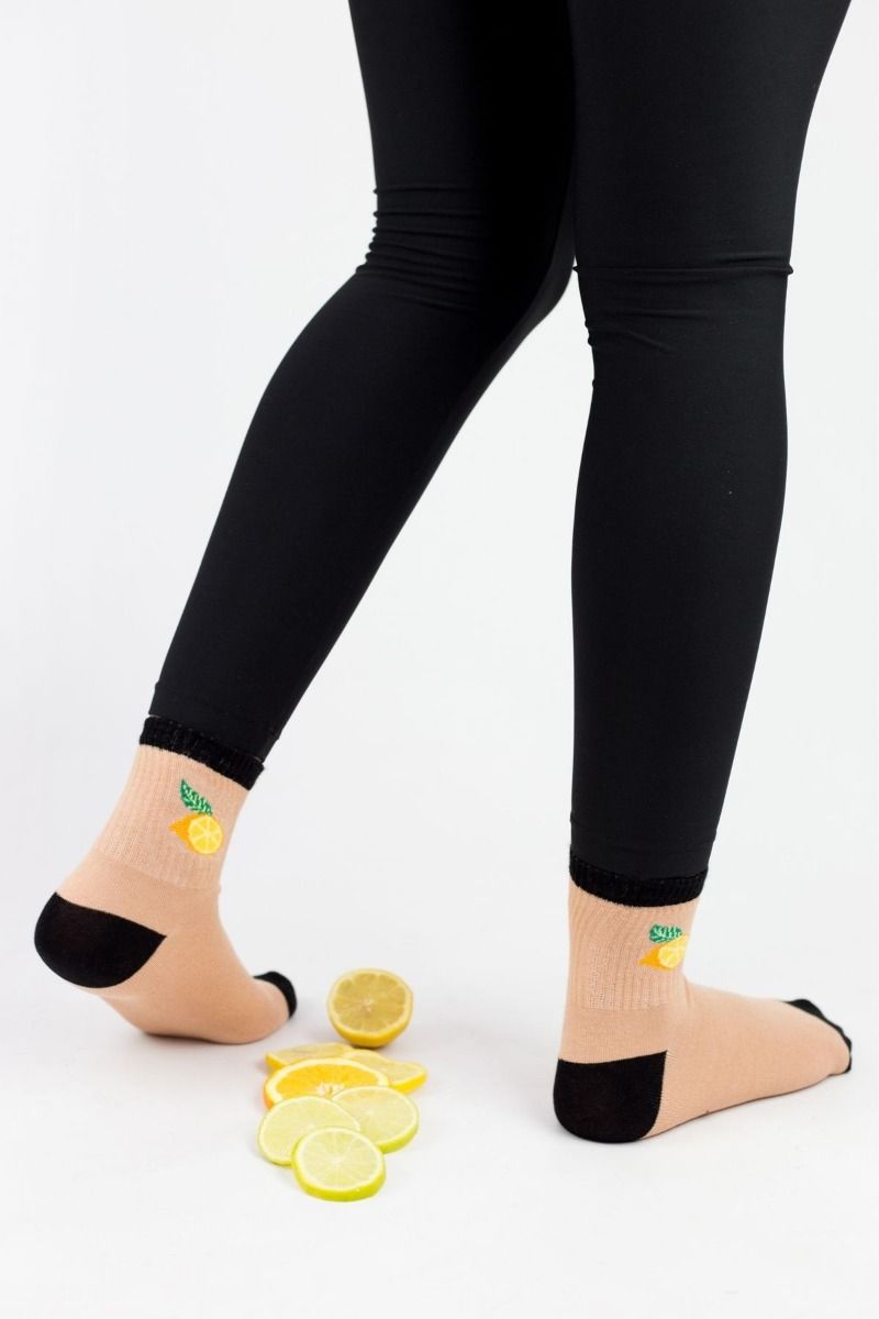Γυναικείες Ημίκοντες Κάλτσες Modernty PASTEL FRUIT BEIGE