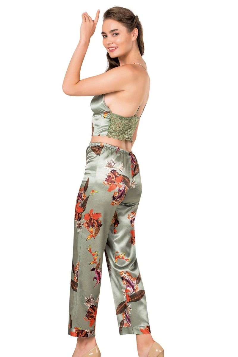 Γυναικεία σατέν πιτζάμα με ρόμπα Moongirl ISLA