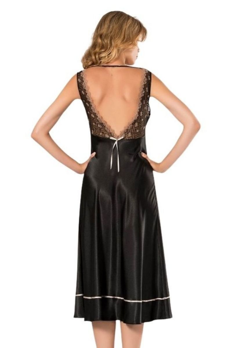 Σετ Μαύρο Νυχτικό Με Ρόμπα Moongirl KAYLIN