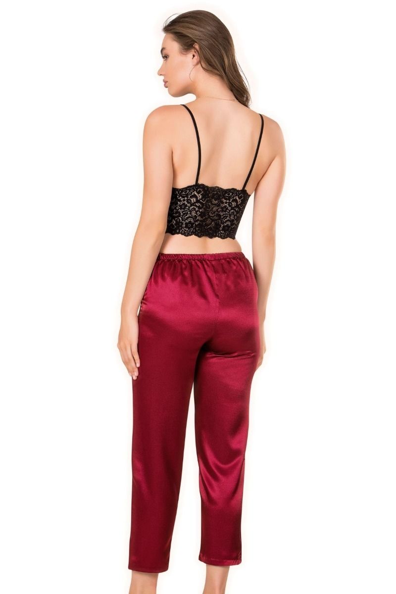 Γυναικεία σατέν πιτζάμα Moongirl SARA τοπ μπραλετ τιραντακι