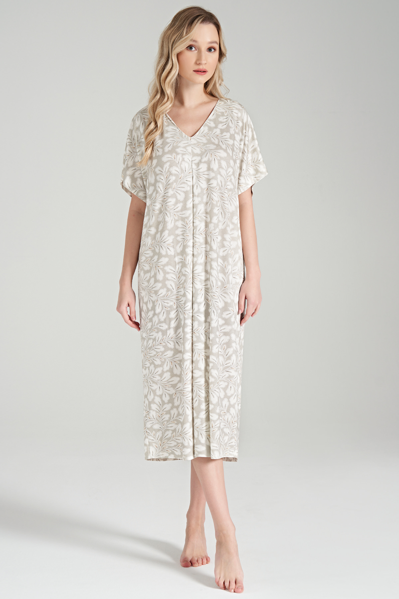 Γυναικείο Νυχτικό Pijadore GEORGIA Βισκόζη φλοράλ κοντομάνικο