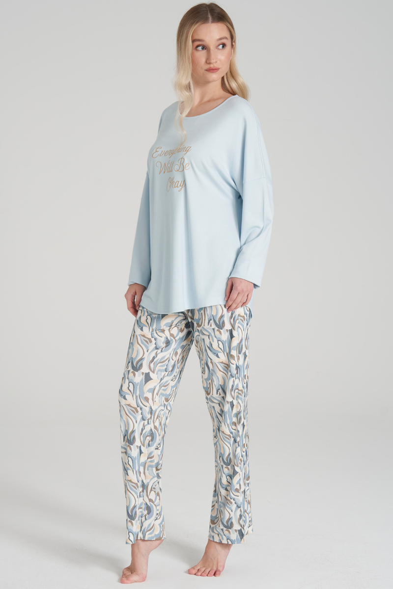 Γυναικεία Πιτζάμα Μακρυμάνικη Pijadore KAY βισκόζη