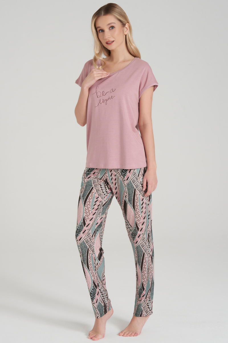 Γυναικεία Κοντομάνικη Πιτζάμα Pijadore LIGHT βισκόζη boho