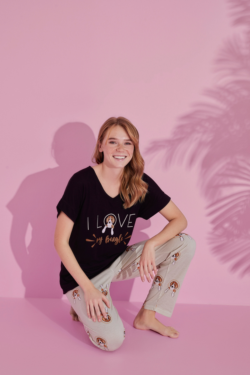 Γυναικεία Πιτζάμα PijaMood LOVE MY BEAGLE