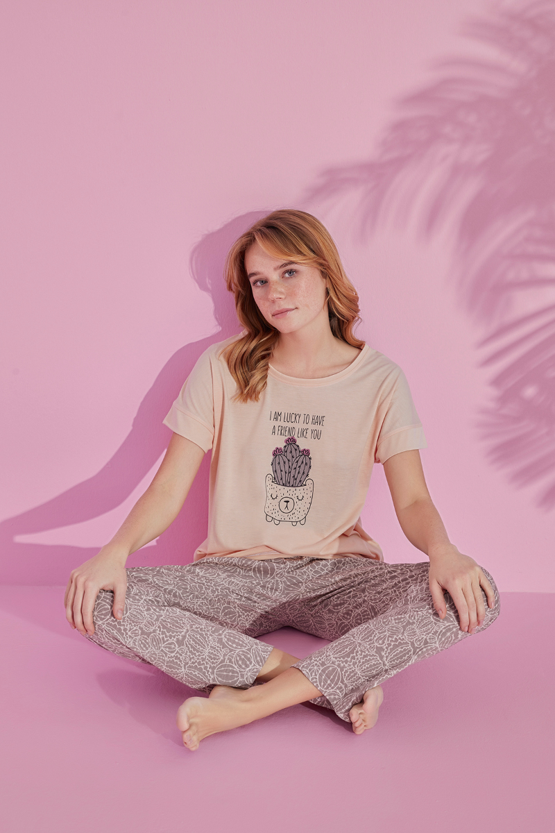 Γυναικεία Πιτζάμα PijaMood LUCKY CACTUS