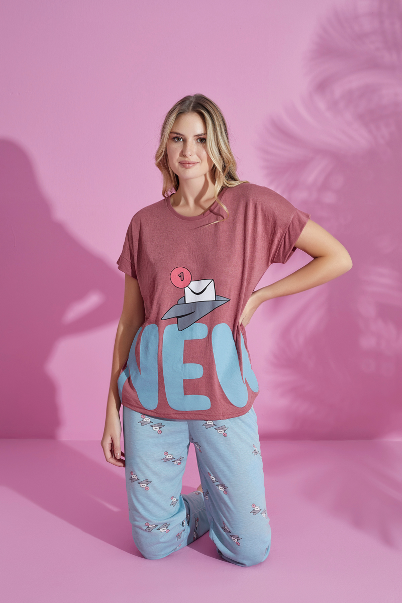Γυναικεία Πιτζάμα PijaMood NEW MESSAGE