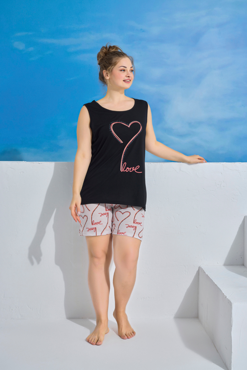 Πιτζάμα Plus Size Σορτσάκι PijaMood AMOUR