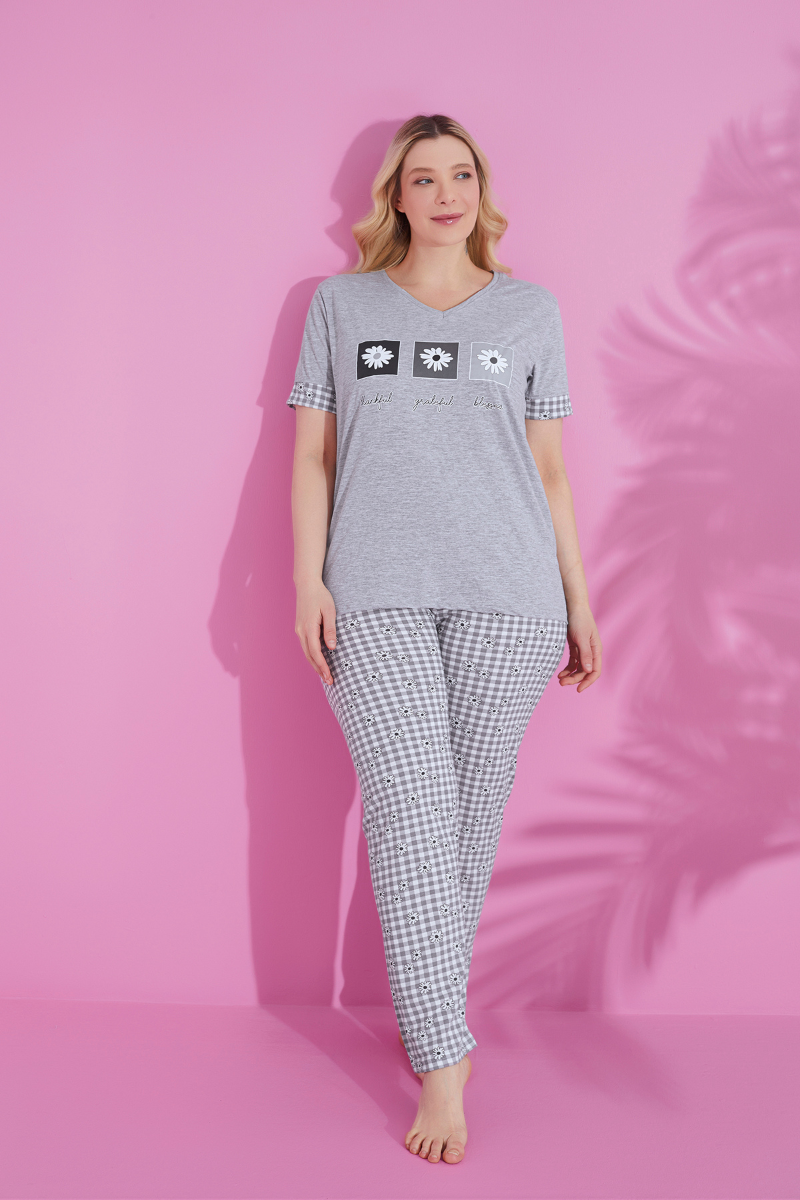 Πιτζάμα Plus Size PijaMood FLOWER