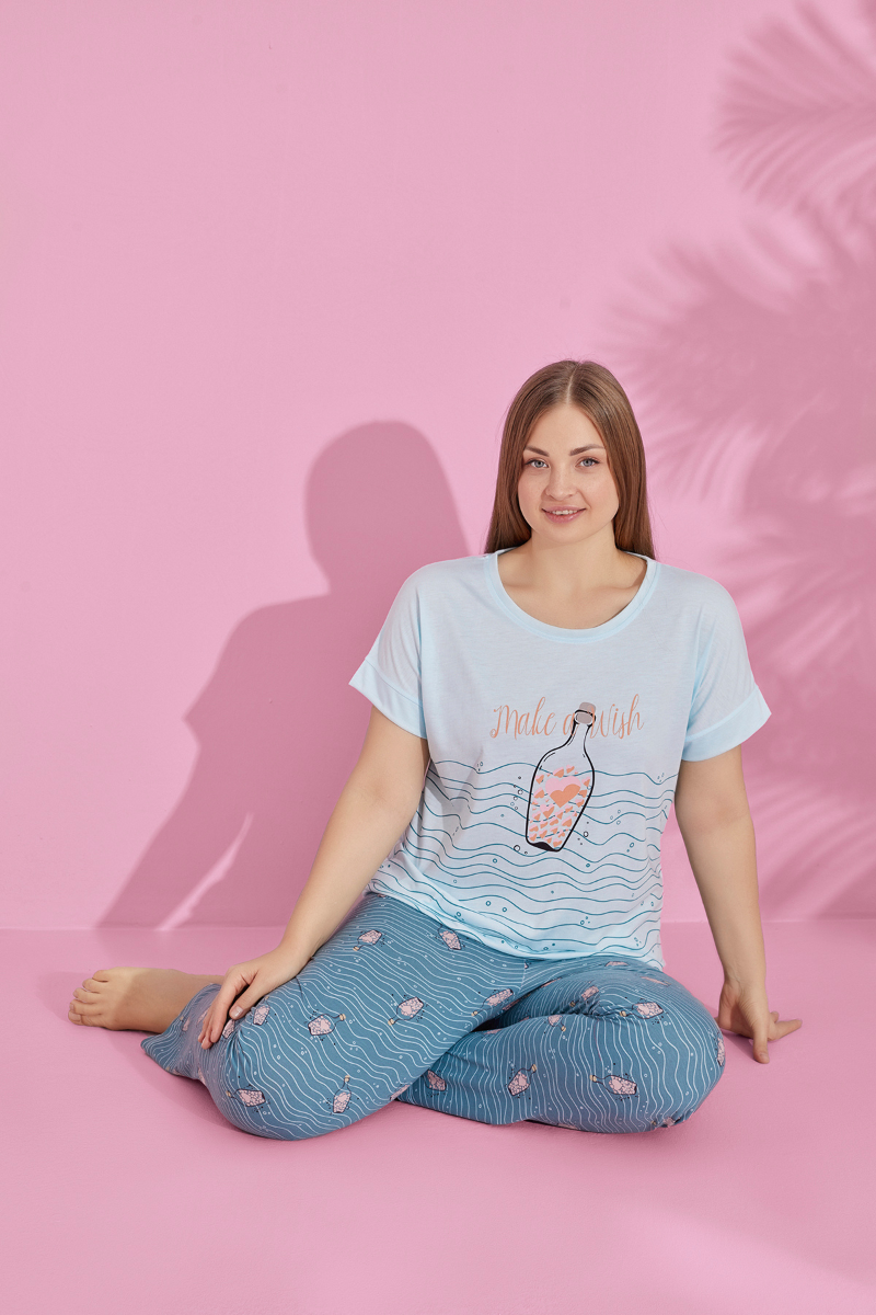 Πιτζάμα Plus Size PijaMood WISHES