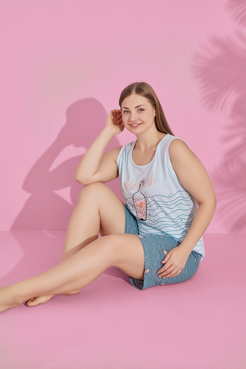 Πιτζάμα Plus Size Σορτσάκι PijaMood WISHES
