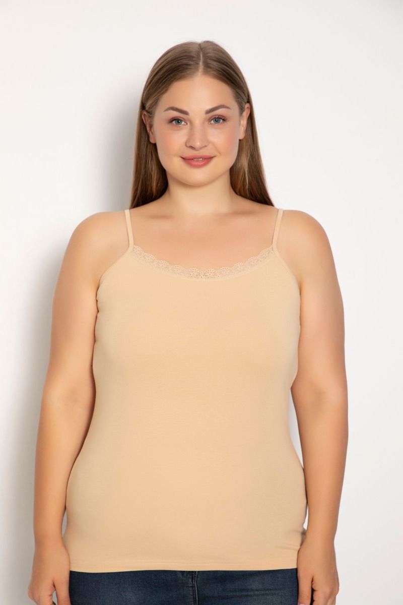 Γυναικείο Φανελάκι Plus Size siyah inci KARLA