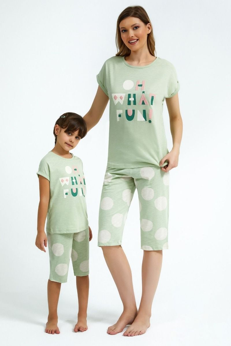 Πιτζάμα Κάπρι Μαμά και Κόρη "Roly Poly" FUN
