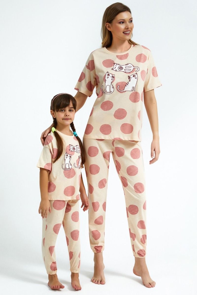 Πιτζάμα Μαμά και Κόρη "Roly Poly" CATOMANIA