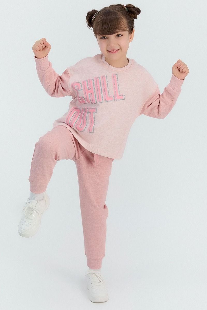 Παιδική φόρμα για κορίτσι χειμωνιάτικη φούτερ μπεζ