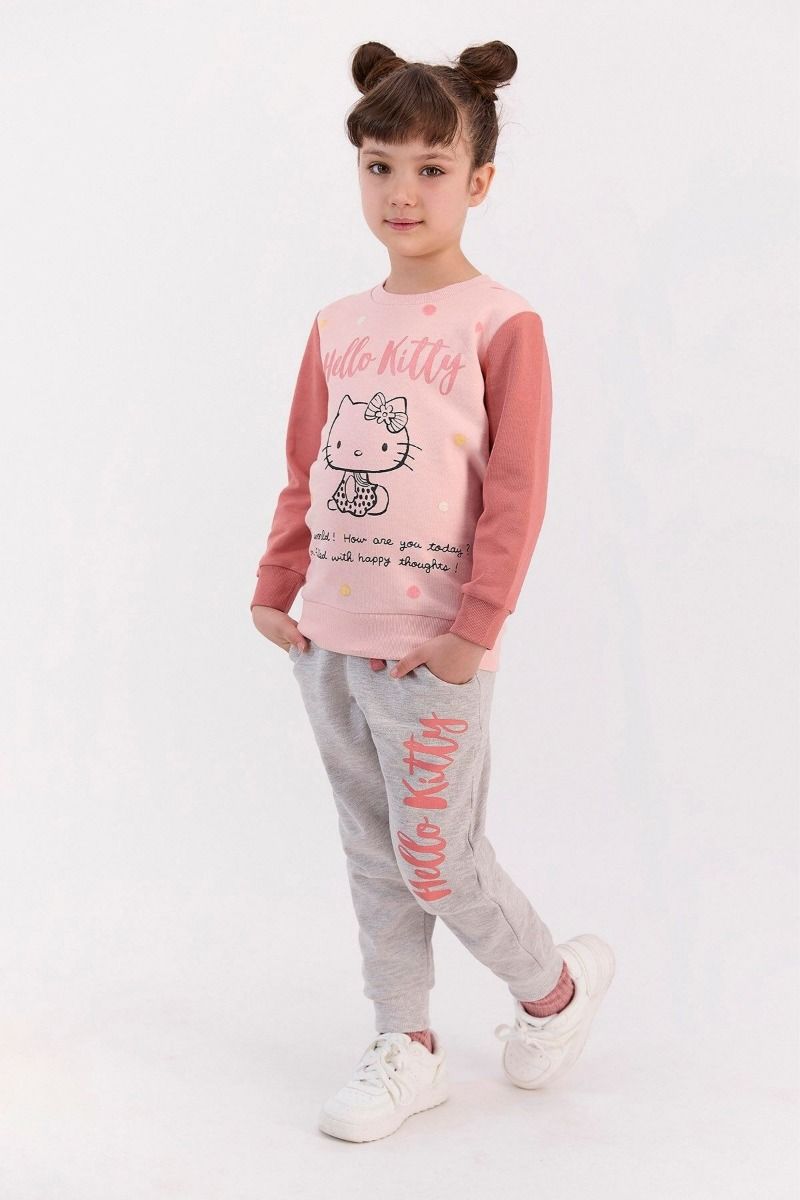 Κοριτσίστικη φόρμα χειμωνιάτικη Hello Kitty ροζ μαύρο