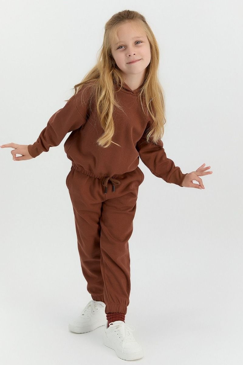 Παιδική φόρμα για κορίτσι χειμωνιάτικη φούτερ με κουκούλα μωβ