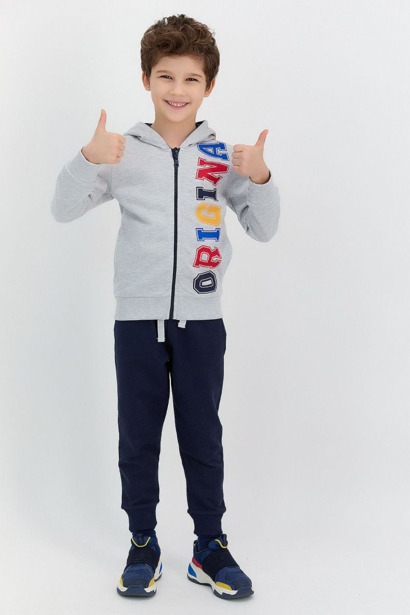 Παιδική φόρμα για αγόρι χειμωνιάτικη ζακέτα φερμουάρ κόκκινο