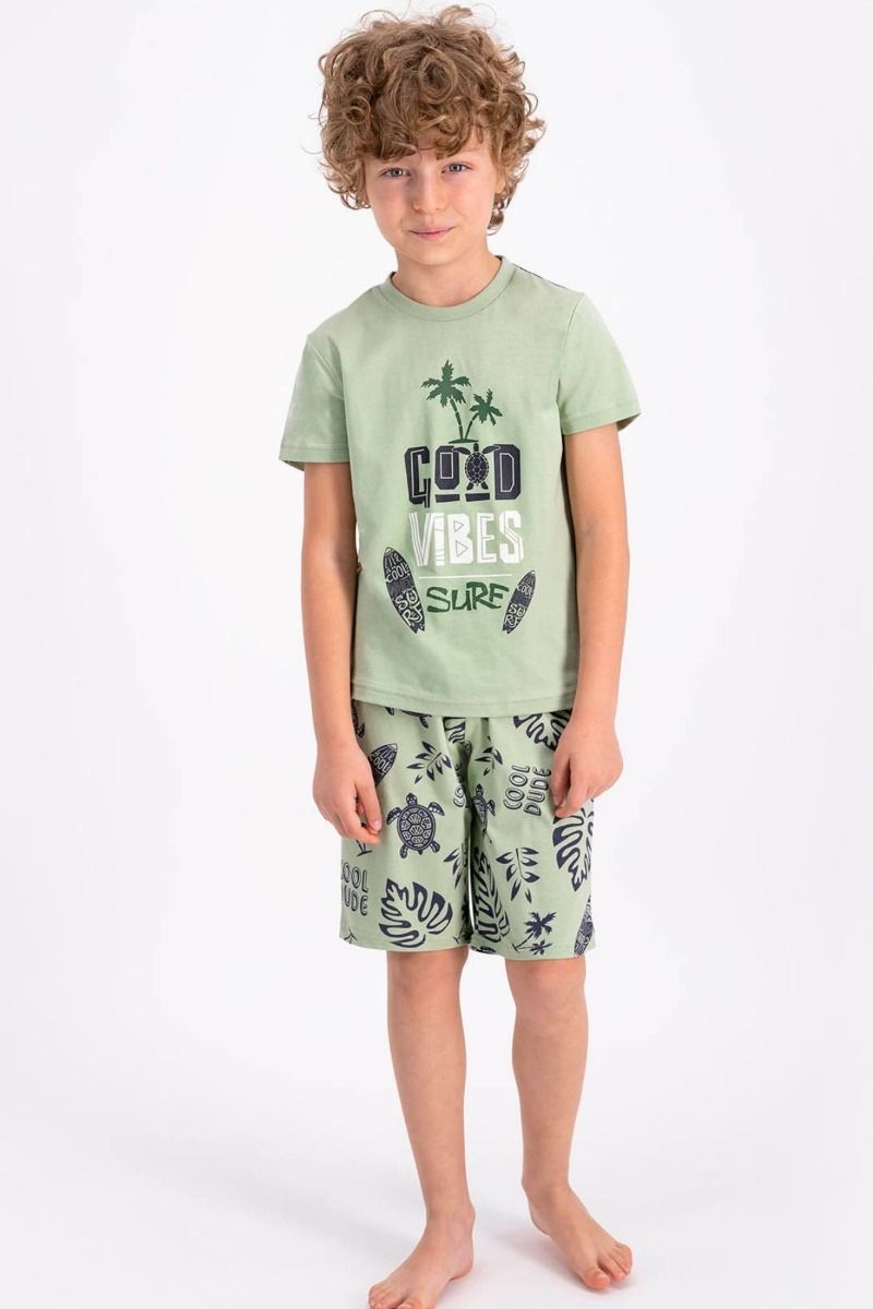 Καλοκαιρινή αγορίστικη παιδική πιτζάμα με χελώνες βαμβακερή