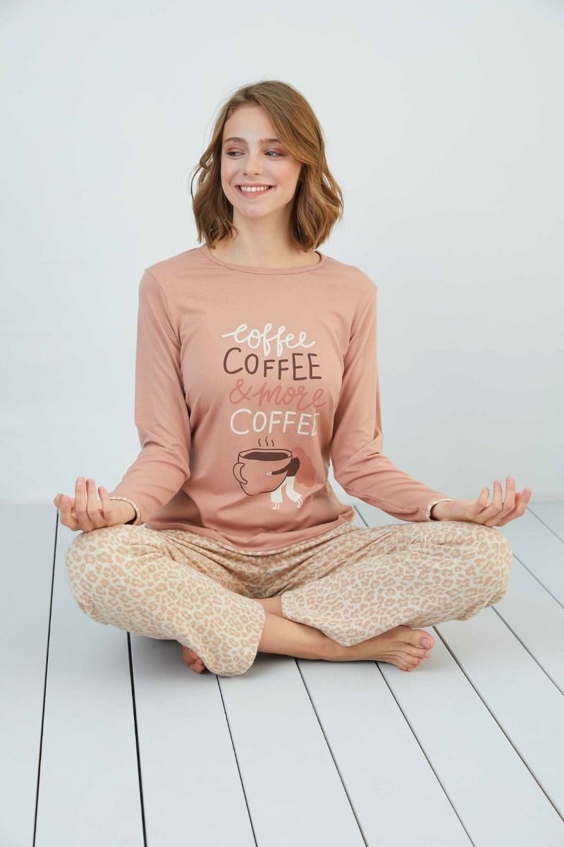 Γυναικεία χειμωνιάτικη Πιτζάμα Sevim MORE COFFEE