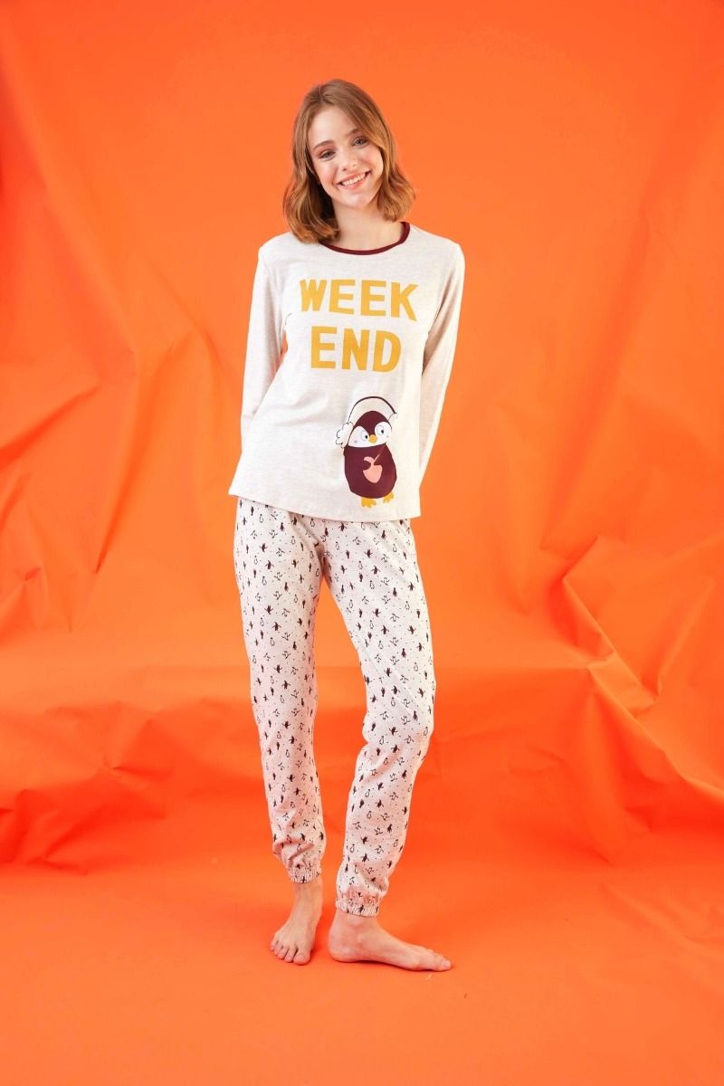 Γυναικεία χειμωνιάτικη Πιτζάμα Sevim WEEKEND