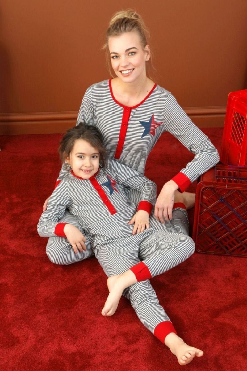 Ολόσωμη Πιτζάμα Μαμά και Κόρη "Siyah inci" BRIGHT STAR