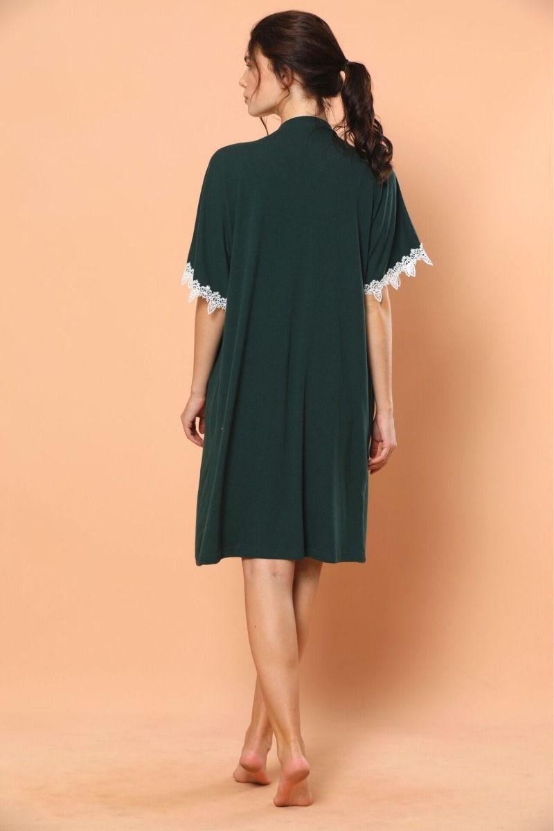 Σετ Νυχτικό Με Ρόμπα siyah inci ESMERALDA