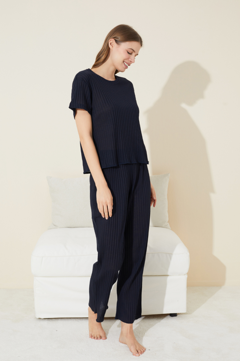Πιτζάμα siyah inci ISABELLA NAVY