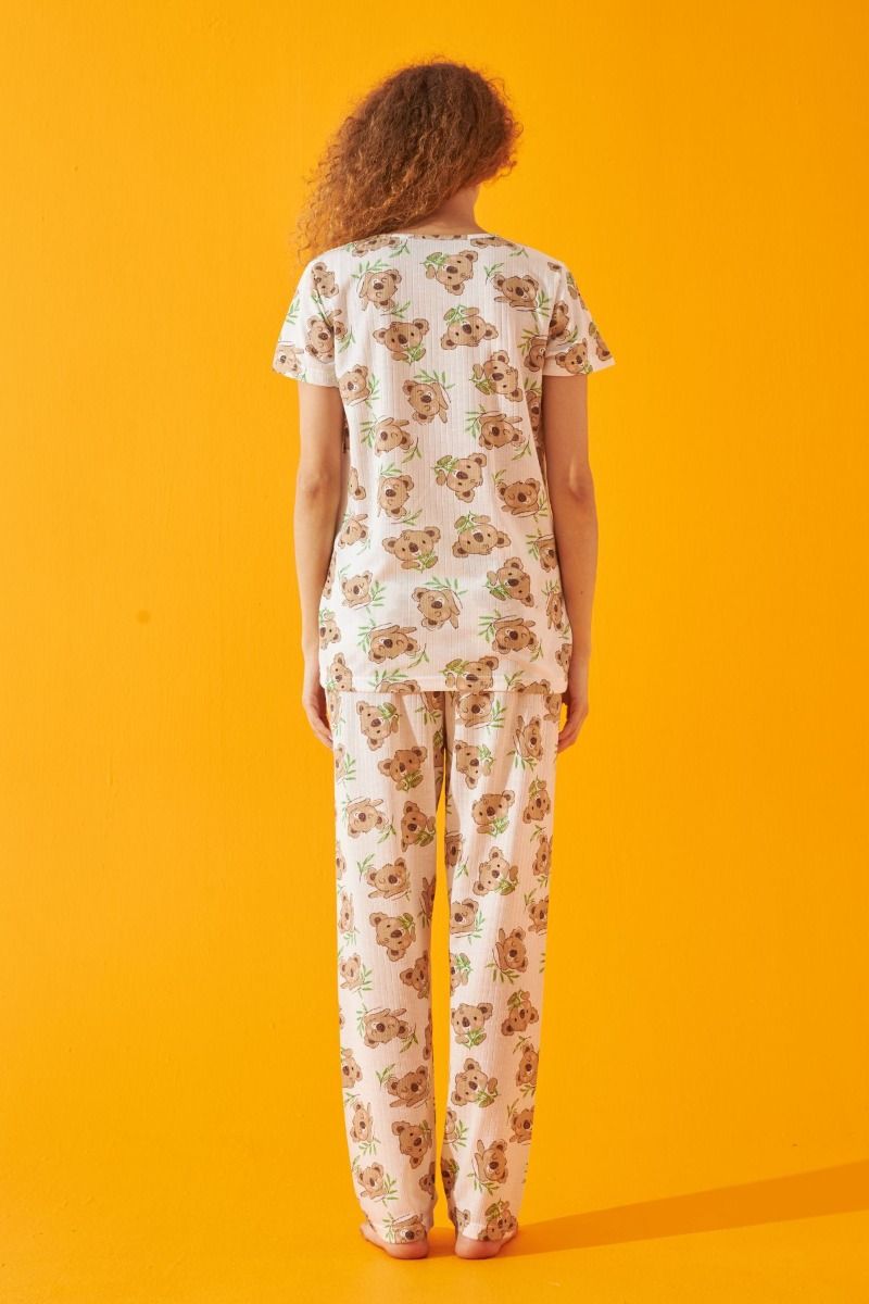 Γυναικεία πιτζάμα καλοκαιρινή με κοάλα βισκόζη ριπ ύφασμα