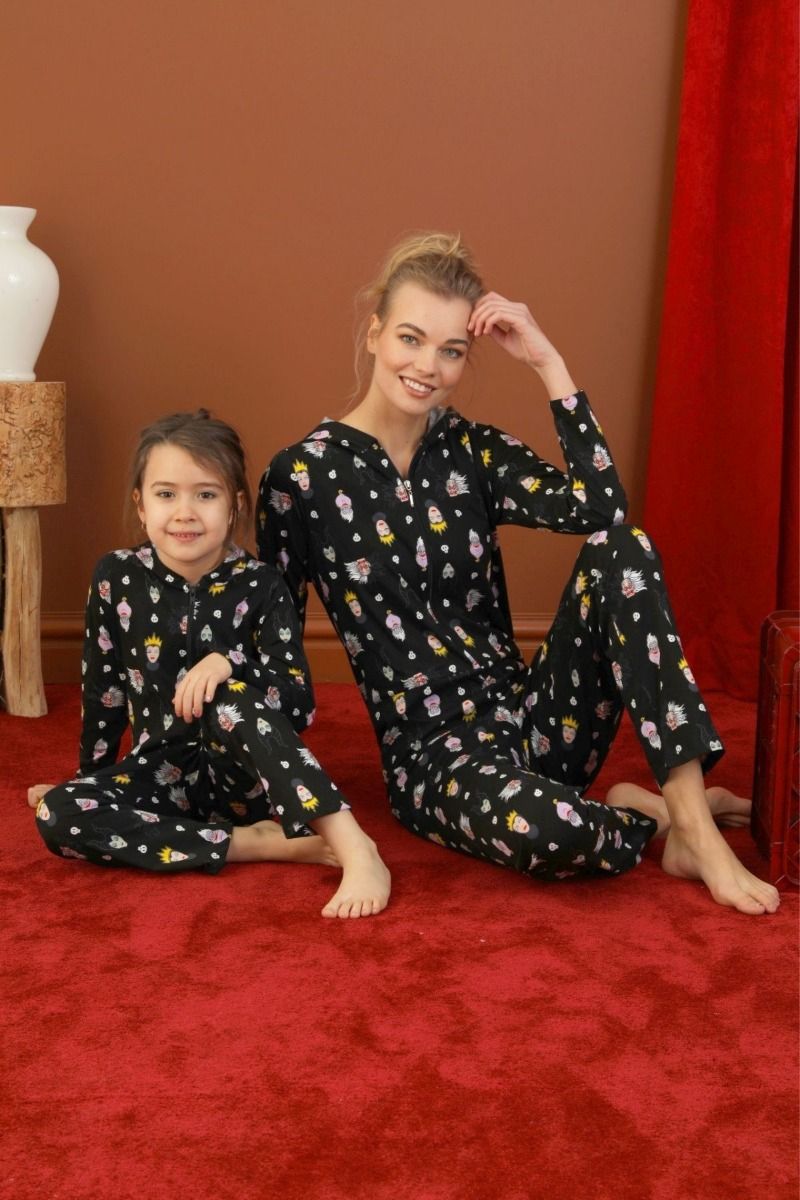 Γυναικεία Ολόσωμη Πιτζάμα Siyah inci MANIFICENT