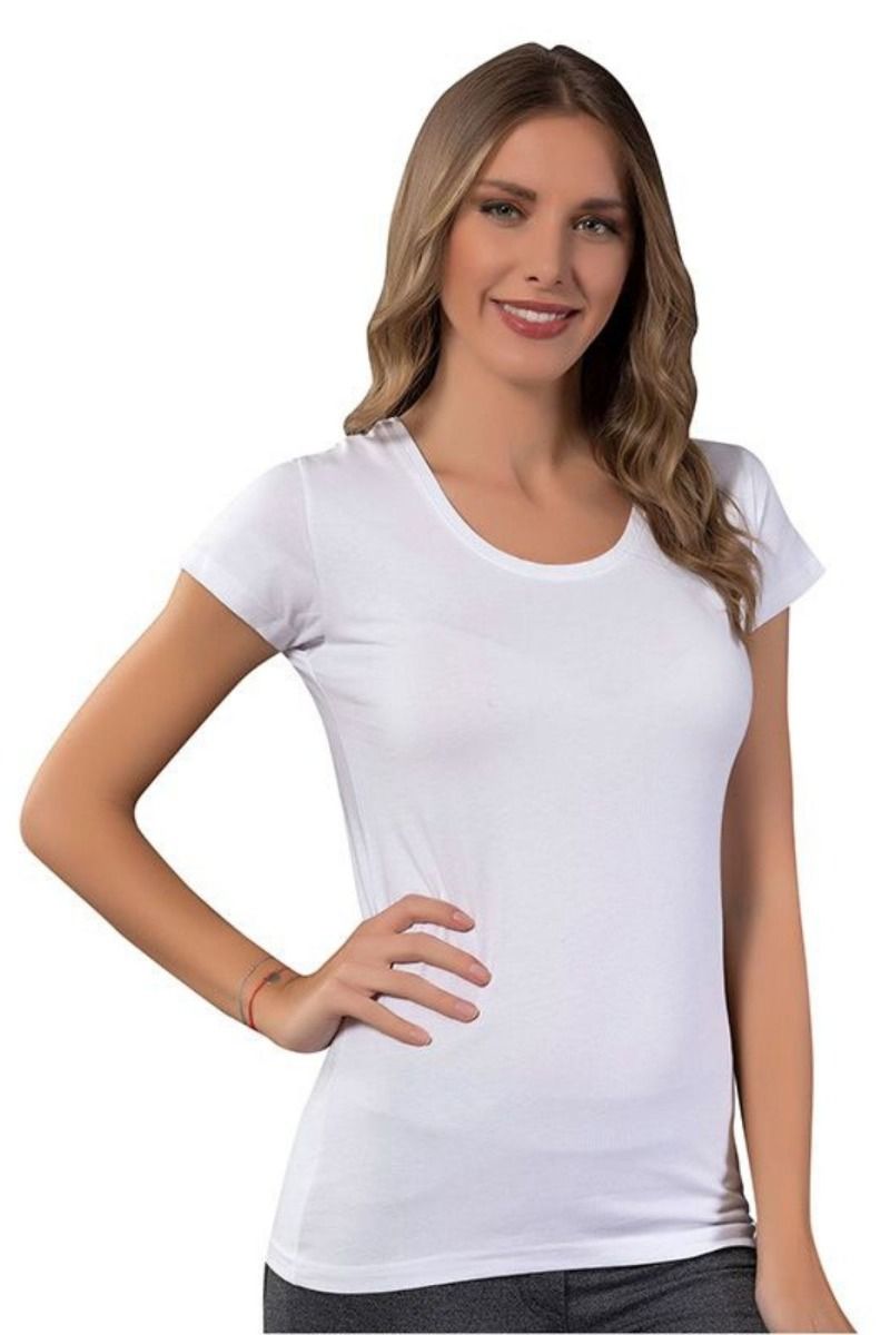 Φανελάκι siyah inci NATALIE  στρογγυλη λαιμοκοψη κοντομανικο