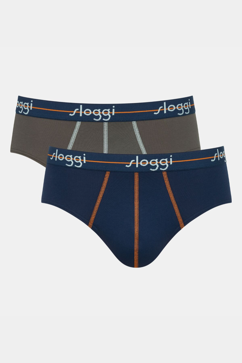 Ανδρικά start midi slips Sloggi START 2 τεμάχια χακι μπλε V018