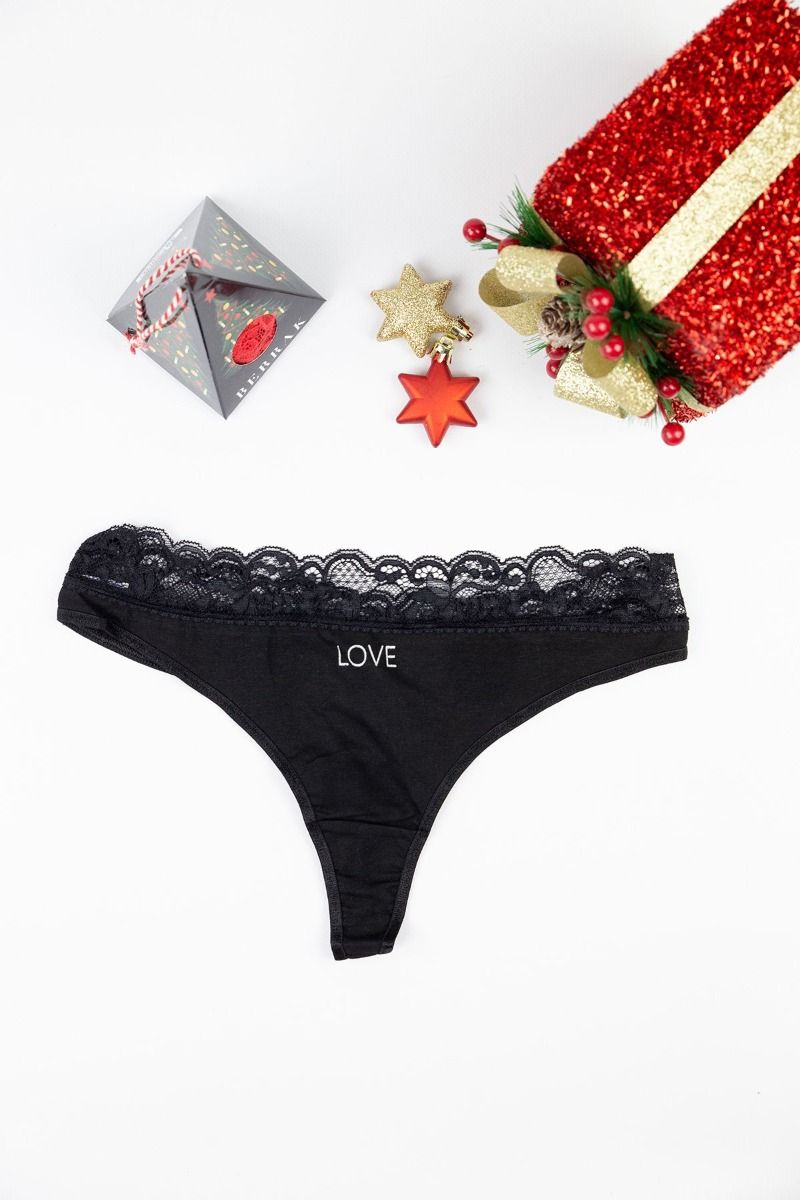 Γυναικείο String Berrak LOVE II βαμβακερό με κουτί